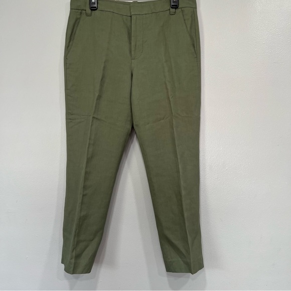 Vince women’s mid rise cropped linen trousers size 8 - Picture 11 of 13